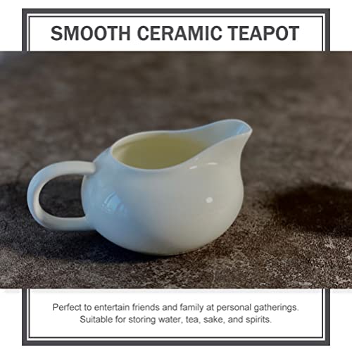 Yardwe Creamer Cerâmico Branco Com Lidar Com Leite de Café Pequeno Creamer Creamer Copo de Chá de Po