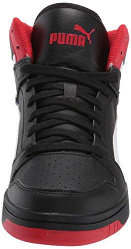 Image of PUMA Rebound Layup SL Mens Sneaker 115 DM US BlackWhiteHigh Risk Red