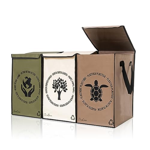 Shiva Green Cubos de Basura de Reciclaje - Bolsas Reciclaje - Bas...