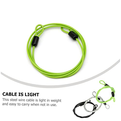 INOOMP 3 peças de corda de fio com trava de metal revestido de cabo de scooter porta-malas de bicicl