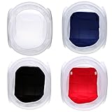 Andoer® 16" 40 x 40 cm estudio de fotografía Softbox Caja Difusora Cubo Fotográfico Caja de luz Cube Box + 4 Telones de fondo