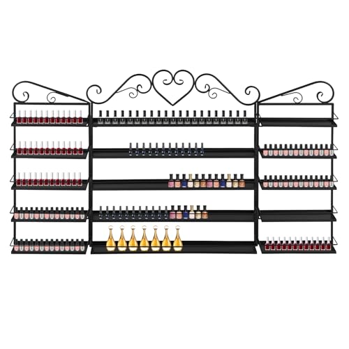 5 Tiers Display Rack,Wall Mounted Nail Polish