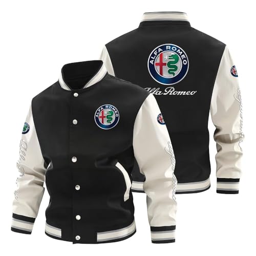 LDKH Car Clothing, for Alfa Romeo Giulia Stelvio Giulietta 2017-2020 Outdoor Cotton Hoodie Sweatshirt with Hood, Long-Sleeved Sweatshirts, Comfortable Sweat Jacket,XXL-A