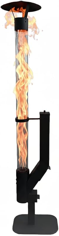 Zoolati Pellet Patio Heater, Glass Tube Flame, 70 Inch