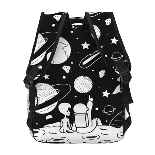 Mochila ligera y plegable con estampado espacial impermeable 4