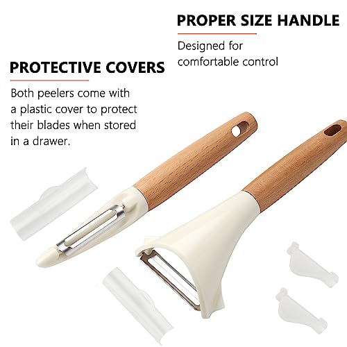 Beereraver Potato Peelers Stainless Steel Swivel Peelers Y-Shaped And I-Shaped Peeler Set Of 2,Vegetable Carrot Fruit Peelers For Kitchen thumb #4