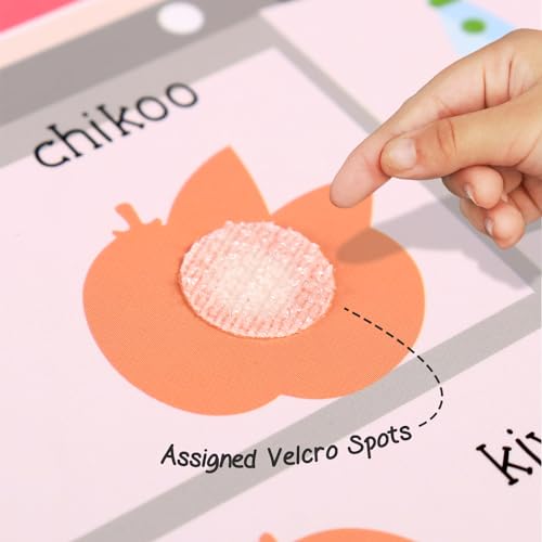 Image of Intelliskills Premium Pick N' Stick Food Montessori Activity Busy Book with Reusable Stickers|Early Learning Activity Book for 2+Years Old|Sticker Book For Kids|Best Birthday Gift for Children|English