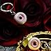 Goth Eyeball Keychain – Glow in the Dark Horror Eye Bag Charm, Handmade Gothic Key Ring Accessory for Girls, Creepy Cute Halloween Gift for Her
