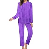 Matériau doux et respirant : nos ensembles de pyjama violet vif pour femme sont fabriqués en 95 % polyester et 5 % élasthanne, doux, léger et doux pour la peau. Le matériau de ces pyjamas et pyjamas pour femme 2 pièces assure une expérience respirante et confortable tout au long de la nuit. Le tissu ressemble à un pyjama en modal pour femme ou à un ensemble de pyjama doux pour femme, vous gardant détendu et confortable