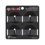 Three by Three Spot On! Mini Magnet Hook, Black