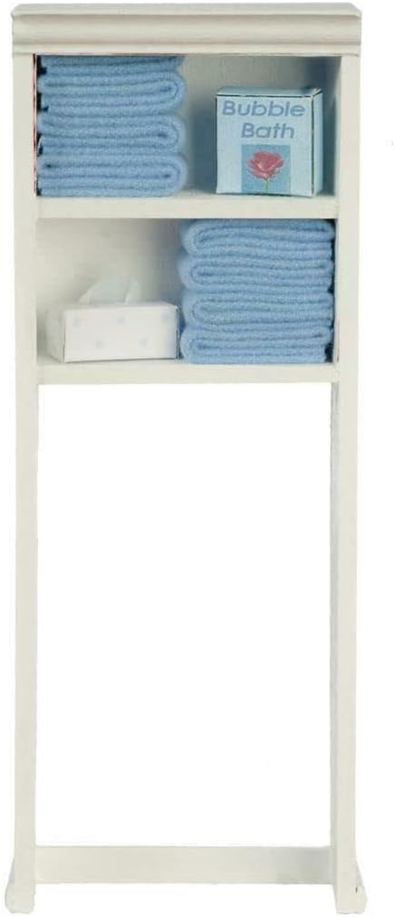 Dollhouse Over Toilet Shelf Unit Blue Towels & Accessories Bathroom Furniture