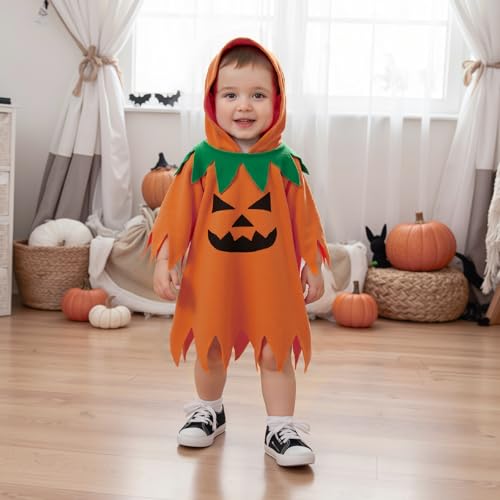 Disfraz de Calabaza para Niños con Capucha y Capa miniatura 2