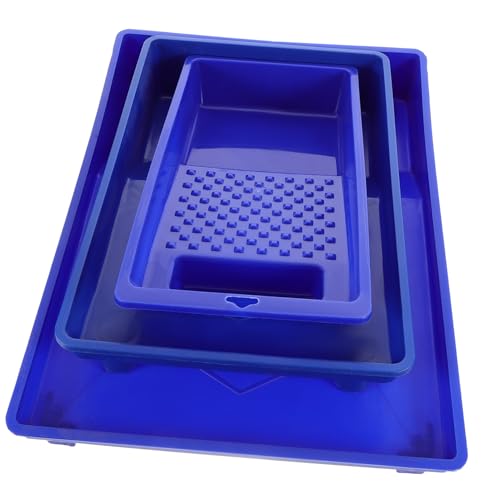 DIYEAH 3 pièces Bacs Peinture Grand Plateau Peinture Multifonction pour Mélange et Application Ergonomiques Surface Plane sans Burrs Convient Gaucher et Droitier