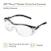 3M Safety Glasses with Readers, Nuvo Readers, +2.0 Diopter, Pack of 1, ANSI Z87, Clear Lens, Gray Frame, Soft Nose Bridge, Side Shields