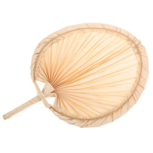 FUNNETOYU Abanico de Palma Seco Ventilador de Verano Artesanal Accesorio Decorativo para Fiestas y Bodas para Playas y Celebraciones Diseño Natural y Silencioso
