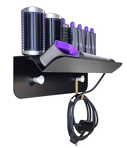 Haartrockner Eisstockschießen Halterung für Dyson Airwrap Styler Lockenwickler und 7 Lockenfässer Wandhalterung Ständer Halter