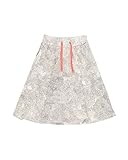 Sportlich schicker Rock aus weichem Baumwolljersey, sehr gut griffig, in einem matten Grau / Beige Ton mit graphischem Allover Muster, Zierkordel und verstellbarem Knopfgummi innen von dem dänischem Kindermode Label CREAMIE - die romantisch zauberhafte Mädchenmode.  !! Bitte beachten - dänische Mode fällt etwas größer und recht reichlich aus !! 