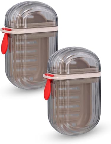 Qshare Travel Soap Box - Plastic Transparent Waterproof Portable Soap Dish Box for Travel, Camping & Outdoor, Leakproof Soap Box Case with Lid Draining Soap Bar Holder Dish Container(2 Pcs)