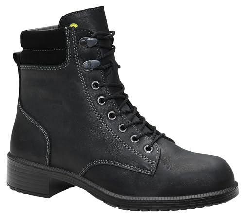 ELTEN Sicherheitsschuhe Nikola black Mid ESD S2, Damen, Leder, Stahlkappe, leicht, elegant 37, Schwarz