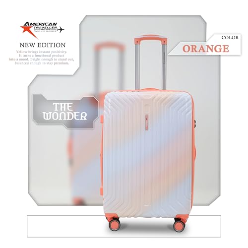 Image of The Wonder Luggage Trolley Bags | Lightweight Durable Hard Shell | Polycarbonate Expandable Suitcase, Lightweight Durable Hard Shell, TSA Type Lock, 360 Disc Spinner Wheels