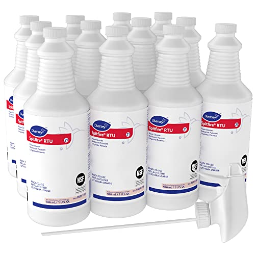 Diversey 95891789 Spitfire Power Cleaner, 32 oz Spray Bottle, Fresh Scent (Case of 12) (DVO95891789)