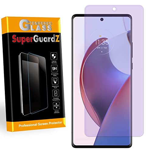 [2-PACK] for Motorola Moto G 5G (2022) Screen Protector Anti Blue Light Tempered Glass, Eye Protection, SuperGuardZ, 9H, 0.3mm, Anti-Scratch
