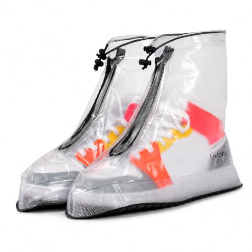 MudSavers Overshoes Trainer Rain Protectors Waterproof Shoe Protection Equestrian Horse Riding Festival Walking Cycling UK Mens Womens Water Slip Resistant Reusable (UK 9 (EU43) - UK 10 (EU44)