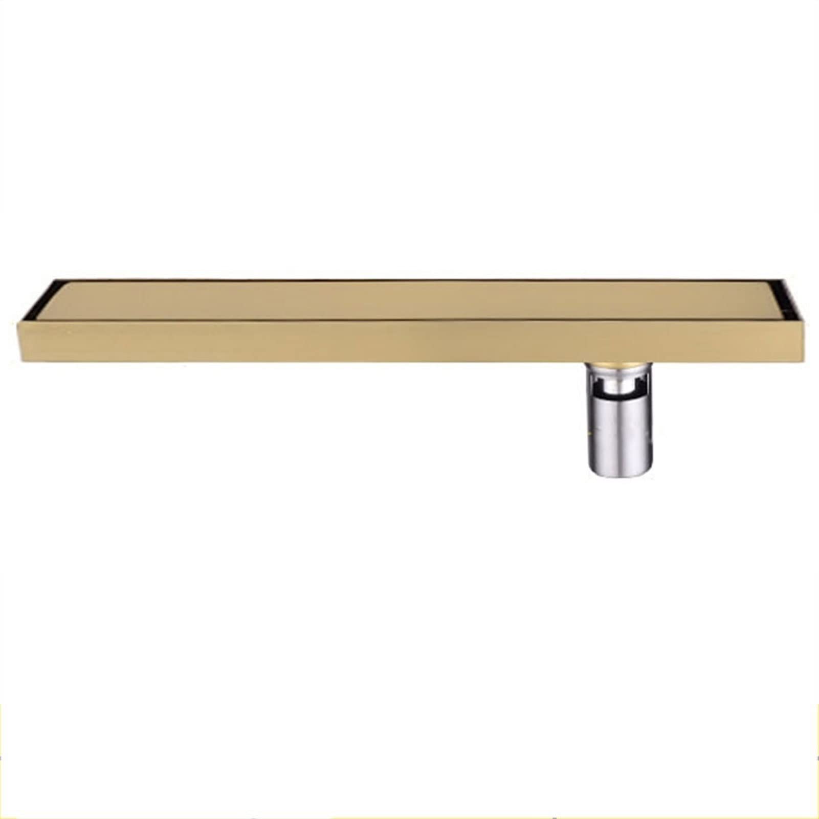 Caniveau de douche or brossé en acier inoxydable design Blanco de 30 cm