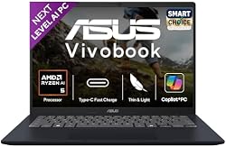 ASUS Vivobook 14,Smartchoice,AMD Ryzen AI 5 330,16GB RAM,512GB SSD(Upgradeable),FHD+ 14",Win11,Office24,M365 B