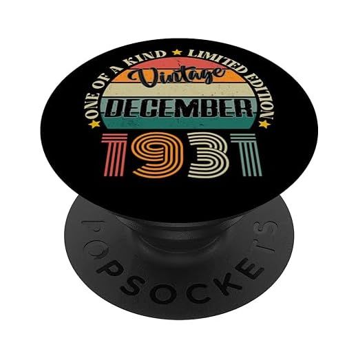 93 Años Vintage Diciembre 1931 93 Cumpleaños Retro PopSockets PopGrip Intercambiable