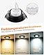 wowatt 6er LED Einbaustrahler 230V Schwarz 3 Stufen Dimmbar, 6W LED Spots 230V Schwenkbar 3000K Warmweiß 4000K Neutralweiß 6000K Kaltweiß, IP44 Spots Deckenleuchte Flach 68mm Lochmaß für Badezimmer