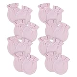 Gerber Baby Girls 8-pack And No Scratch Mittens, Light Pink, 0-3 Months 8-pack US