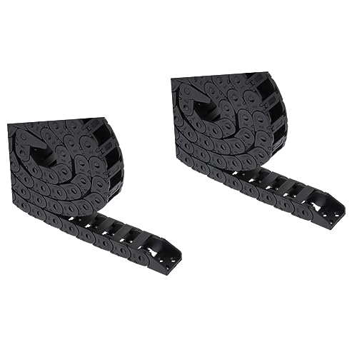 ULTECHNOVO 2pcs Drag Chain Cable Wire Carrier for Cnc Machine Tool Flexible Nylon Chain Opened Cable Carrier for Printer