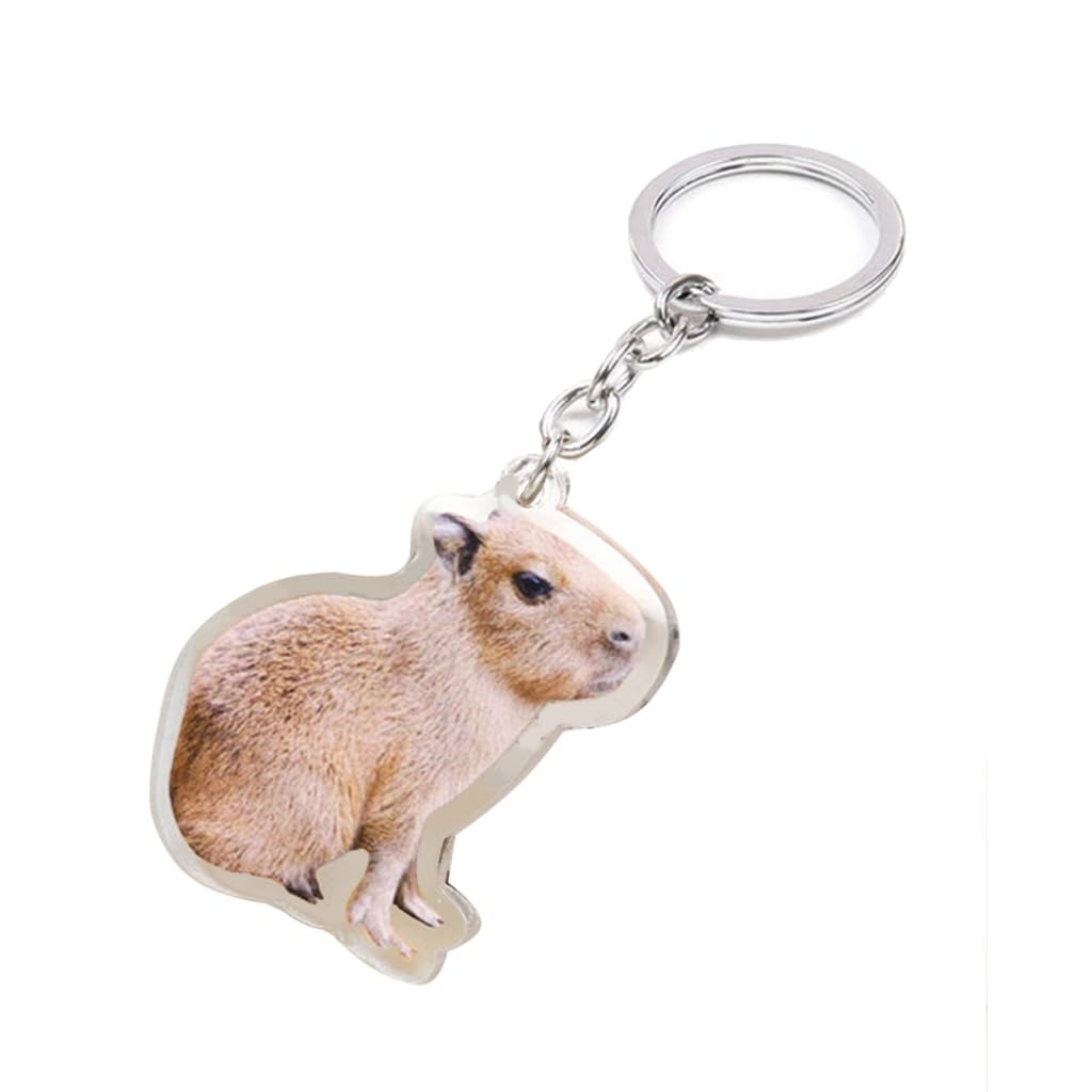 TTTLLNN Creative-Capybara Acrylic Keychain Keyring Cartoon Animal Capybaras Keyring Popular Bag Pendant Aaccessory, Style7, as described