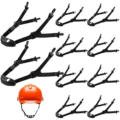 WinnerWhy Universal Hard Hat Chin Strap with Chin Cup Helmet Multi-Point Adjustment Black Elastic Strap Y Shape for Construction and Industrial Worker Hat Replacement Guard for Bike Helmet