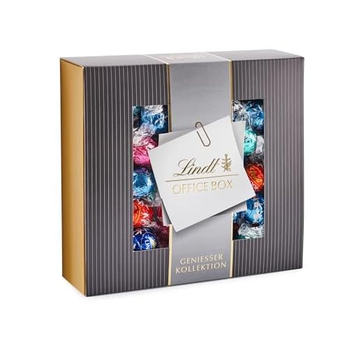 Lindt Schokolade LINDOR Home Office Box | 933 g | Ca. 74 Kugeln mit zartschmelzender Füllung, Sorten: Milch, Dark 45%, Erdbeer-Sahne, Cocos, Stracciatella | Pralinengeschenk | Großpackung