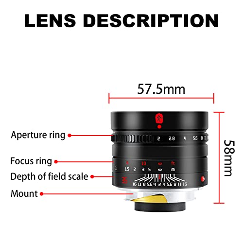 Objectif 35mm F2.0 Plein Format 7artisans pour Leica M - 6