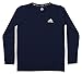 adidas Big Boys' Essential Clima Long Sleeve Tee, Navy, Large