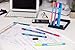 Schneider Slider Edge XB (Extra Broad) Ballpoint Pen, 1.4 mm, Light Blue Barrel, Assorted Ink Colors, Adjustable Case Stand of 8 Pens (152279)