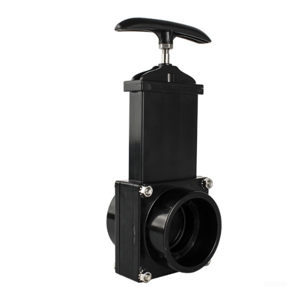 Alloggiamento valvola di scarico con maniglia per camper, 50 mm/75 mm, compatibile con attacchi standard a canale per camper e rimorchi, nero (75 mm)