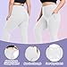 Happy.angel Plus Size Leggings with Pockets for Women, High Waisted Capri Yoga Workout Pants Cropped Tights White XX-Large