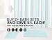 All American Collection 15-Piece Bathroom Set with 2 Memory Foam Bath Mats and Matching Shower Curtain | Designer Patterns and Colors