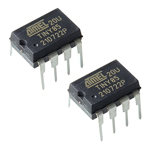 Horinktor 2pcs ATTINY85-20PU 8-bit Microcontroller with 8K Bytes in-System Programmable Flash.