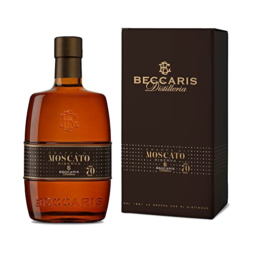 Beccaris -"Linea Stravecchia" Grappa Moscato Riserva"Anniversario 70 Anni" 0,70 Lt. + Box