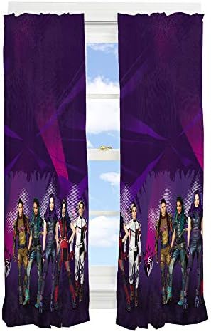 Franco Kids Window Curtain Panels Drapes Set, 82 in x 63 in, Disney Descendants 3