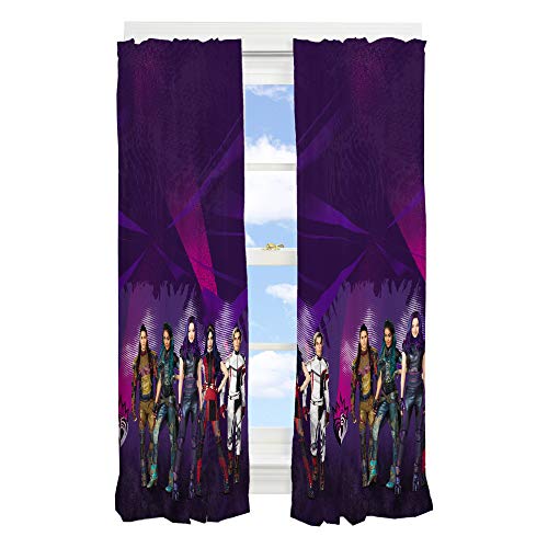 Franco Kids Window Curtain Panels Drapes Set, 82 in x 63 in, Disney Descendants 3