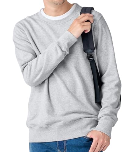 [ニッセン] トレーナー メンズ 綿１００％クルーネックスウェット【３L以上お腹ゆったり】 杢ライトグレー 3L