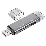 Lecteur de carte externe - la conception multifonctionnelle économise de l'espace et réduit l'encombrement, le lecteur de carte est facile à nettoyer et à entretenir, lecteur de carte portable