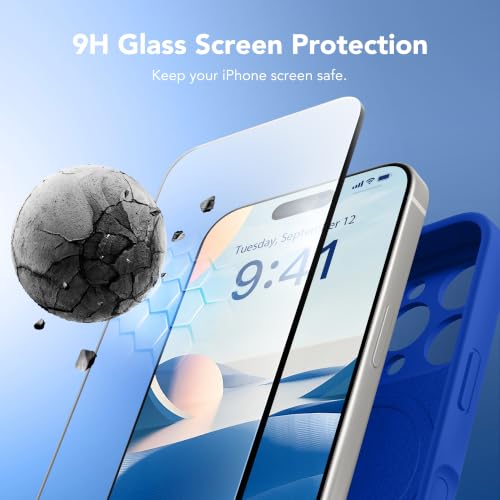 Image of Magnetic for iPhone 16 Pro Max Case Silicone Klein Blue