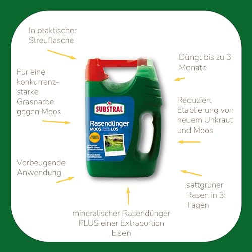 Moosentferner Substral Rasendünger für 130 m²